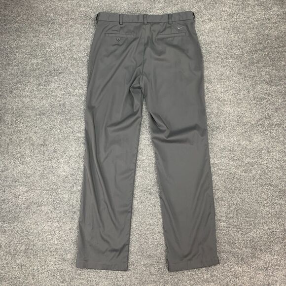 Nike Golf Pants Mens 34 Gray Flat Front Dri Fit Tech Sweat Wicking Stretch Chino - Picture 8 of 14